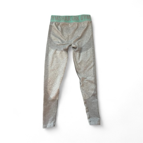 Gymshark Flex Gray and Teal Workout Training Leggings Tights Small - Picture 2 of 4